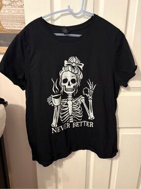 adidas Black Graphic Tee with White Illustration